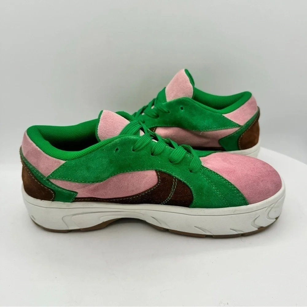 NEW Jeffrey Campbell Limit Platform Women Sneakers SZ 8 CLR Pink/Green MSRP $181